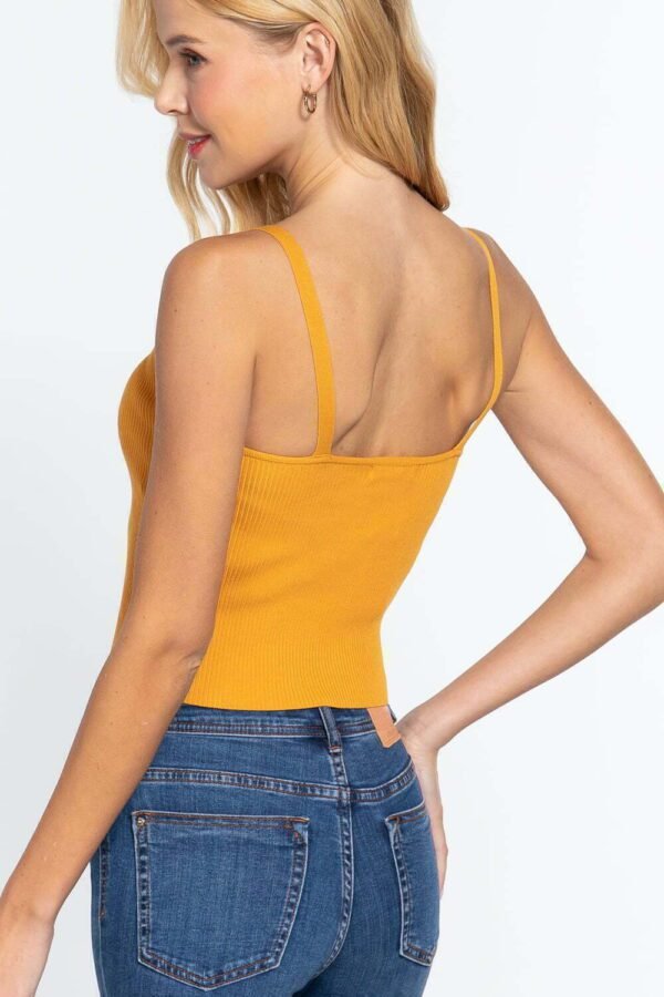 Front Closure With Hooks Sweater Cami Top