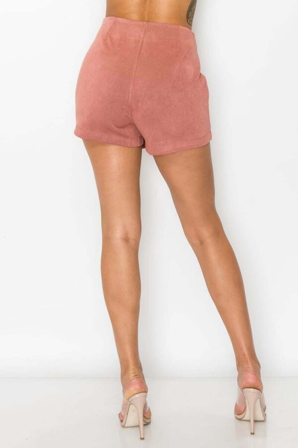 Button-accented Asymmetrical Mini Skort