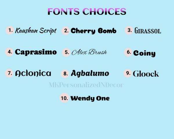 Baby Blanket Fonts
